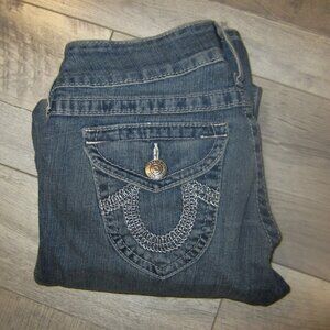 True Religion Flare Embroidered Jeans